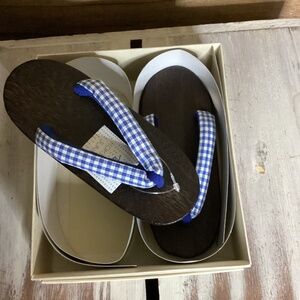 Japanese Style Wooden Geta Clogs Sandals Little Girls Size 11